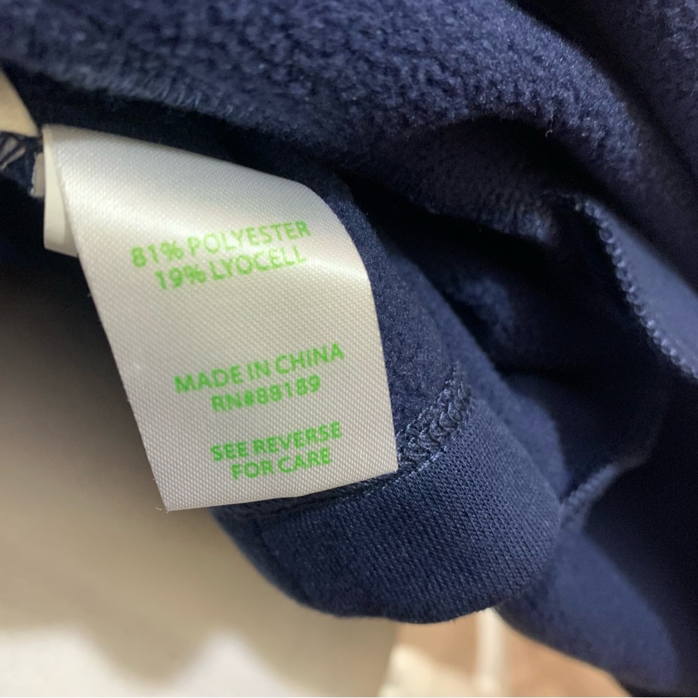 Lilly Pulitzer Galia Fleece Navy Wrap Cardigan - Picture 9 of 11